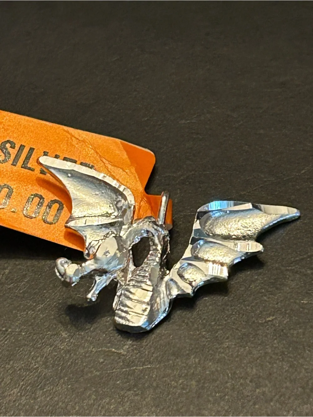 Solid 925 Sterling Silver Dragon 🐉 Pendant with Small Size Bale NWT